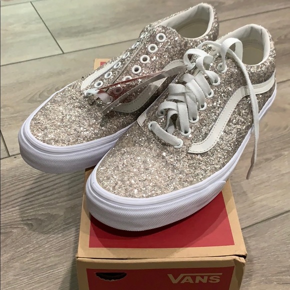 sparkly vans womens